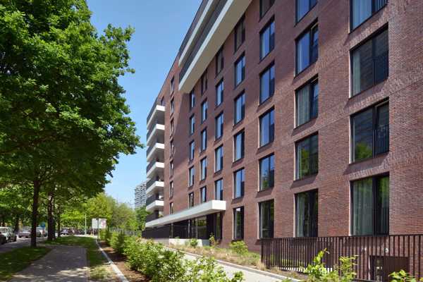 Mettewie residential care facility demands attention with striking façade elements and variation in brickwork