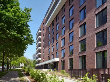 Mettewie residential care facility demands attention with striking façade elements and variation in brickwork